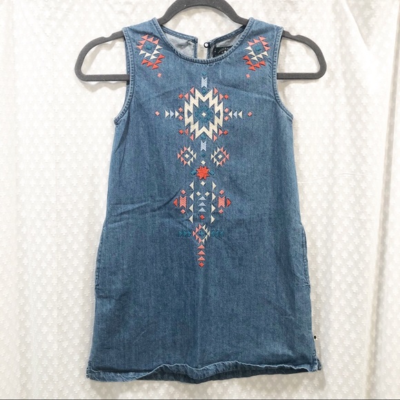 Lucky Brand Other - LUCKY BRAND • Girls Jean embroidered dress SMALL